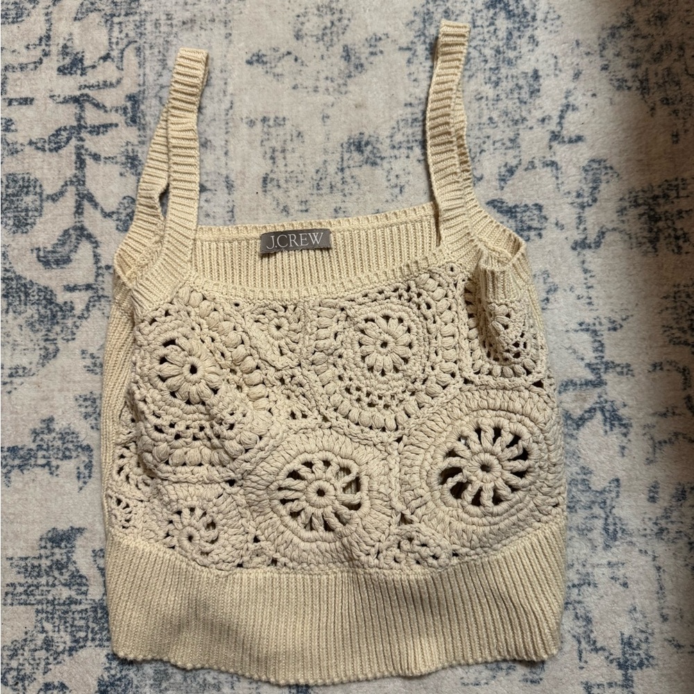 J. Crew Beige Crochet Camisole Top